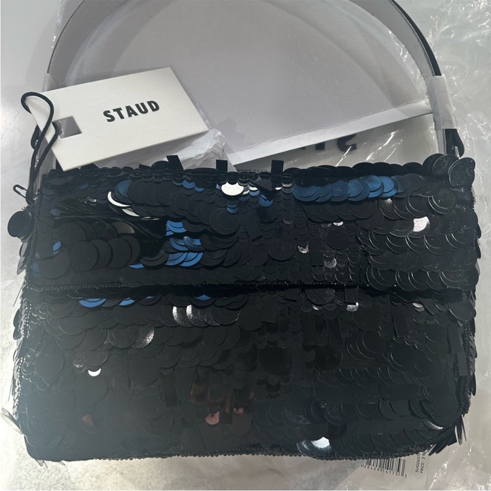NWT • STAUD Timmy bag in black sequin - Picture 7 of 11